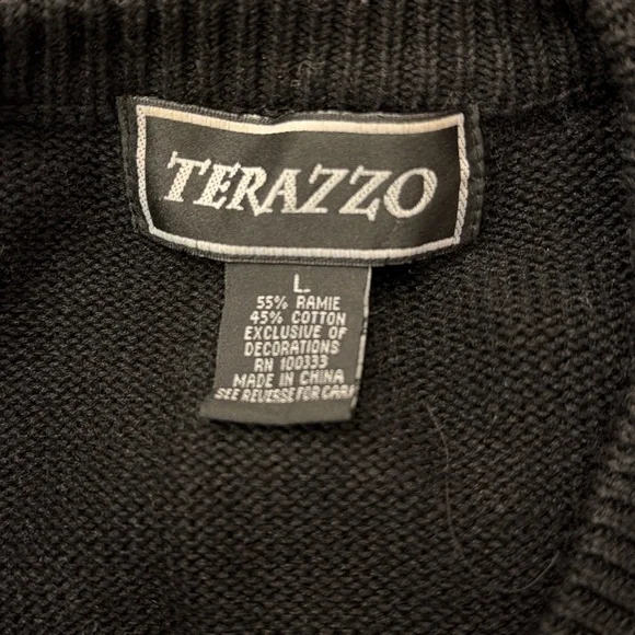 Vintage 90’s Black Cardigan with Giraffe Design - Picture 4 of 4